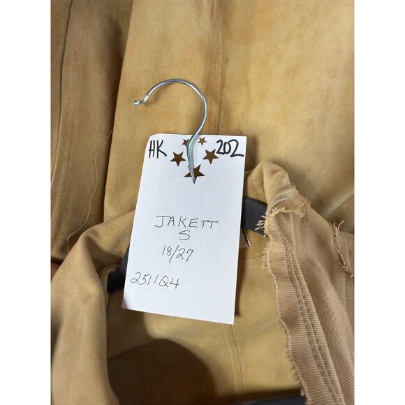 Jakett New York Jacket Women’s Small 100% Genuine Leather Button Tan Shacket - Picture 3 of 6